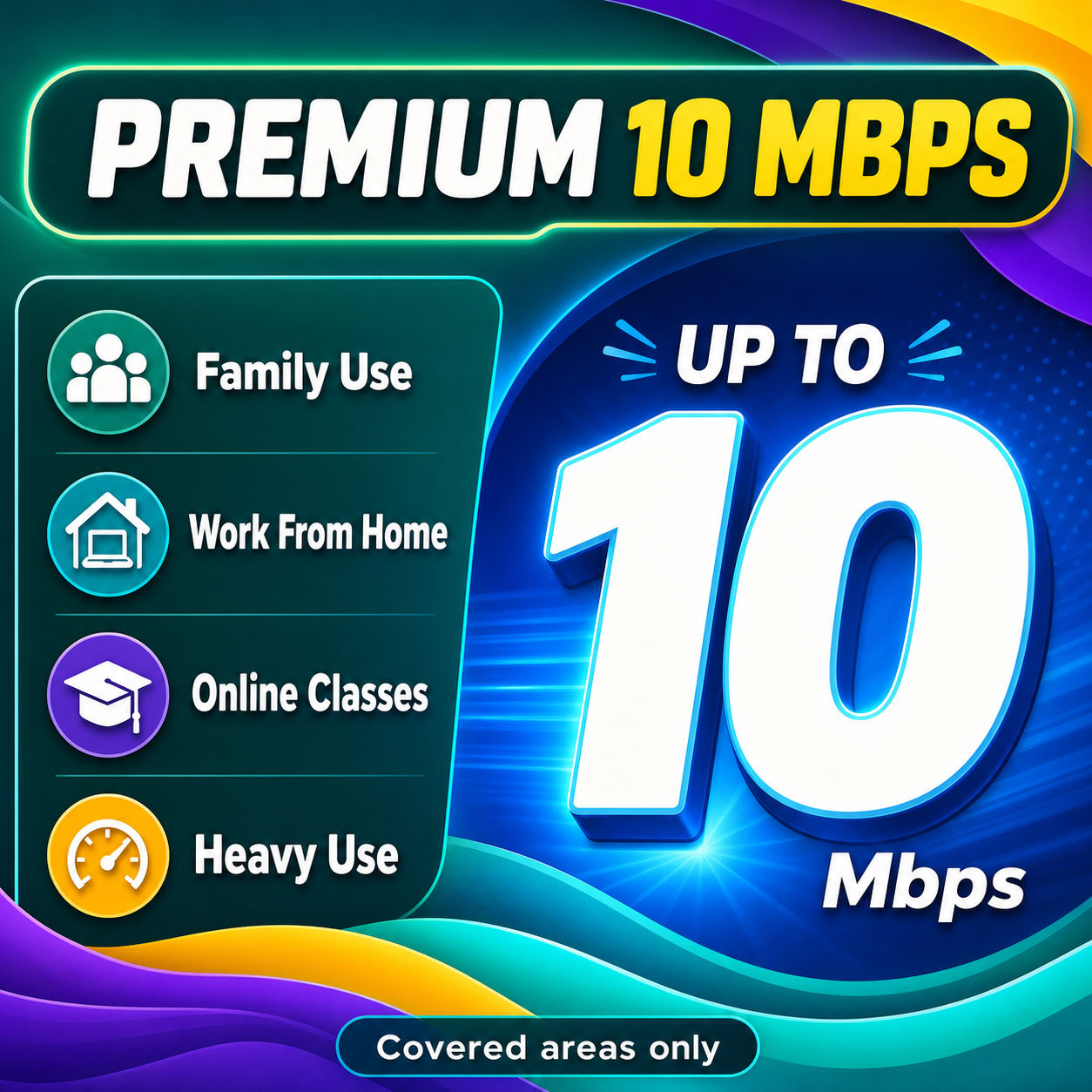 Premium 10 Mbps promo card