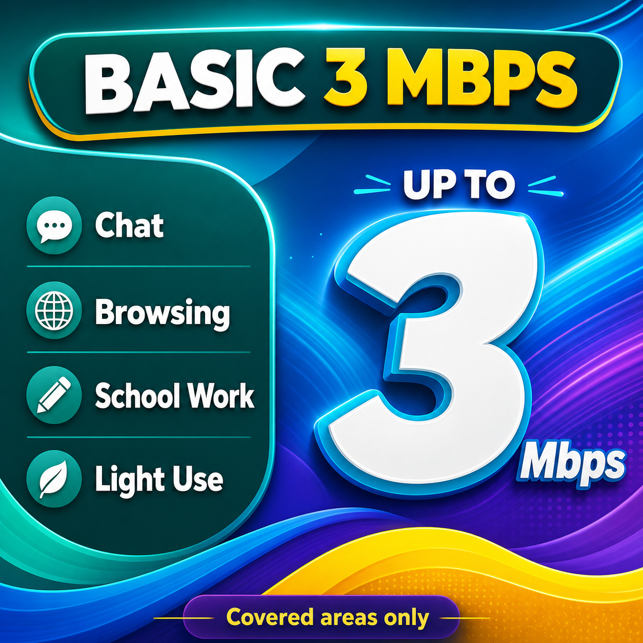 Basic 3 Mbps promo card